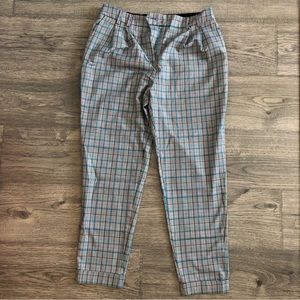 Esprit plaid trouser pants with elastic waistband